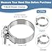 PATIKIL 92-97mm T-Bolt Hose Clamp, 2 Pack Intercooler Pipe Tube Clamps 304 Stainless Steel Radiator Hose Clamp for 3.62
