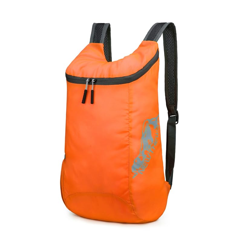 Mochila 20L Leve e Anti-Respingos para Trilhas, Academia e Dia a Dia com Organização (laranja)