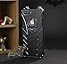 GOODKSSOP Cool Bat Style Tough Metal Case for iPhone 14 (6.1 inch), Anti-Fall Shockproof Aluminum Alloy Bumper Protective Skin Scratchproof Frame Back Plate Cover Black