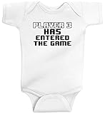 Threadrock Baby Girls' Player 3 Has Entered the Game Infant Bodysuit