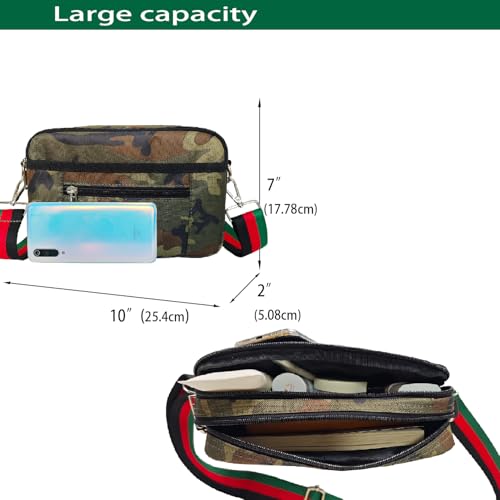 Image of Dyalsa Small Crossbody Bags for Women Canvas /PU Mini Crossbody Purse, Shoulder Bag Traveling Workout