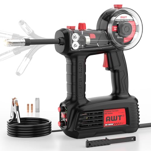 Image of AWT 100A Handheld MIG Welder Machine,2025 Newest 110V Flux Core MIG Welder Machine with 360Mig Torch,Portable Gasless MIG Welding Machine,Hand Held Inverter Wire Feed Welder for Home & DIY Projects