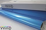 VViViD Metallic Blue High Gloss Realistic Paint-Like Microfinish Vinyl Wrap Roll XPO Air Release Technology (1ft x 5ft)