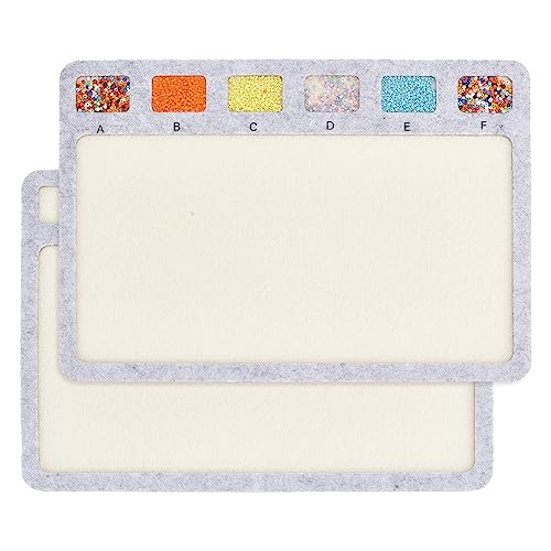 BENECREAT 2Pcs Rectangle Felt Bead Design Boards