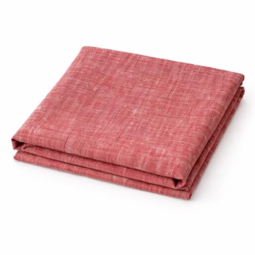 Image of Unstitched Cotton Fabric for Men and Women - Light Weight Trending Self Pattern Khadi Cotton Fabric Material (2.5 Meter, Radish Pink)