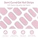 SEMINCA Semi Cured Gel Nail Strips-Salon Look Fast-Easy Apply and Peel Off Long Wear Chip Free Manicure Kit Easy DIY for Beginners Works with Any UV/LED Lamps(Flesh Pink)