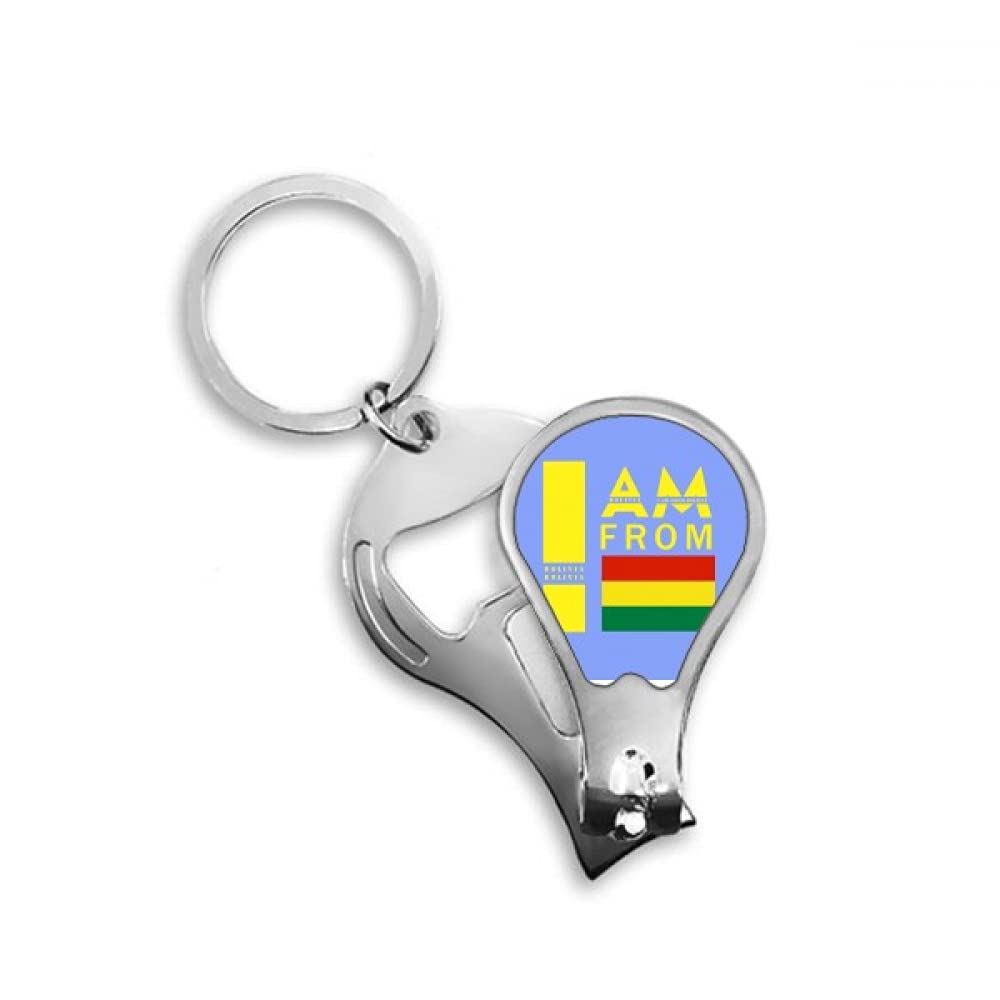 I Am From Bolivia Art Deco Fashion Fingernail Clipper Cutter Opener Key Chain Scissor