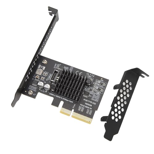 PCIe to USB 3.2 Gen 2 Card with 20 Gbps Bandwidth, ASM3242 Main Control PCI Express Expansion Card for Desktop Chassis, Support and Linux