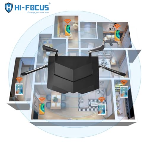HI-Focus AC1200 Wireless Smart Dual-Band Gigabit WiFi Router | Mu-Mimo| 867MBPS(5GHz) & 300MBPS (2.4Ghz) High-Speed Internet | Dual-Band | 4... - Image 6