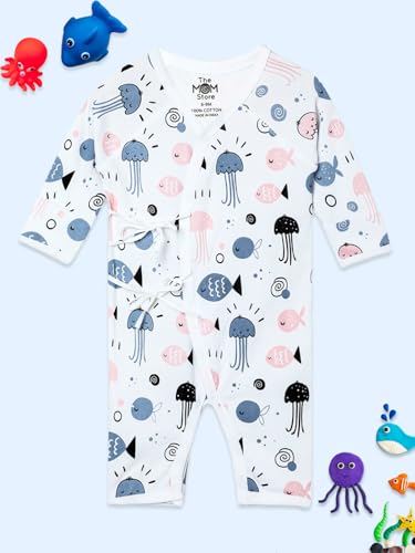 Image of The Mom Store Baby Romper Jabla Style For Boys And Girls | Cotton | Soft Infant Bodysuit | Trendy Stylish Sleepwear For Newborn Baby | Printed | Unisex Comfortable Everyday Baby Wear