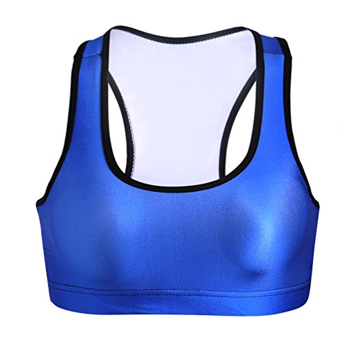 Image of Sister Amy Women's Aerobics Gym Dance Yoga Vest Printed Sports Bra Top Vest