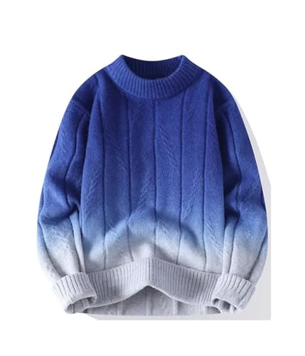 Men's Color Matching Knitted Sweaters Male Loose O-Neck Long Sleeve Sweater Men Pullovers2