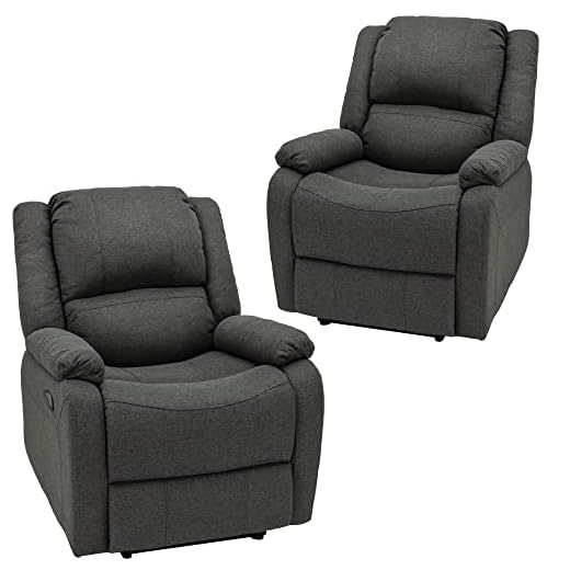 RecPro Charles Collection | 30" Zero Wall RV Recliner | Wall Hugger Recliner | RV Living Room (Slideout) Chair | RV Furniture | RV Chair | Cloth (2 Chairs, Fossil)