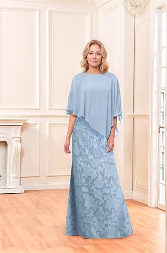 2 Pieces Mother of The Bride Dresses for Women Scoop Neck with Sleeve Sequin Chiffon Formal Evening Formal Dress2