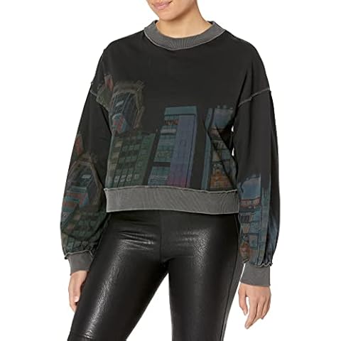 Desigual Women's Sweat_Tokio Sweatshirt, Black, L Cover