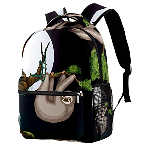 Sac à dos paresseux multicolore avec compartiments et poches latérales