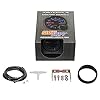 GlowShift Tinted 7 Color 30 PSI Turbo Boost/Vacuum Gauge Kit - Includes Mechanical Hose & T-Fitting - Black Dial - Smoked Lens - for Car & Truck - 2-1/16" 52mm #5