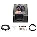 GlowShift Tinted 7 Color 30 PSI Turbo Boost/Vacuum Gauge Kit - Includes Mechanical Hose, T-Fitting & Wiring - Multi-Color Display - Black Dial - Smoked Lens - for Car & Truck - 2-1/16