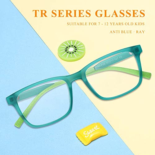 Image of SooGree Blue Light Blocking Glasses for Kids Boys Girls,Computer Screen Gaming TV Phone Glasses Anti Glare & Eye Strain