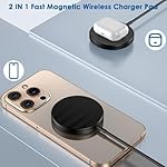 Magnetic Wireless Charger iPhone,6FT Charger for Apple MagSafe Charger 2Pack Fast Wireless Charging Pad for iPhone 16 Pro Max/16 Pro/16 Plus/15 ProMax/15/14/13/12/AirPods 3/2/Pro Mag-Safe Charging Pad - Image 5