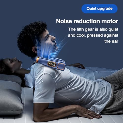Ventilateur de cou portable rechargeable USB à 5 vitesses