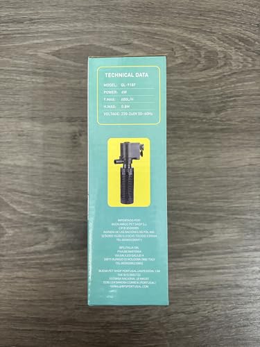 BPS Bomba Sumergible para Acuario con Filtro 6W 600L/H Bomba de Agua Filtrador Tanque para Pecera Estanque Hidropónico 16x8 cm BPS-6079 - imagen 7