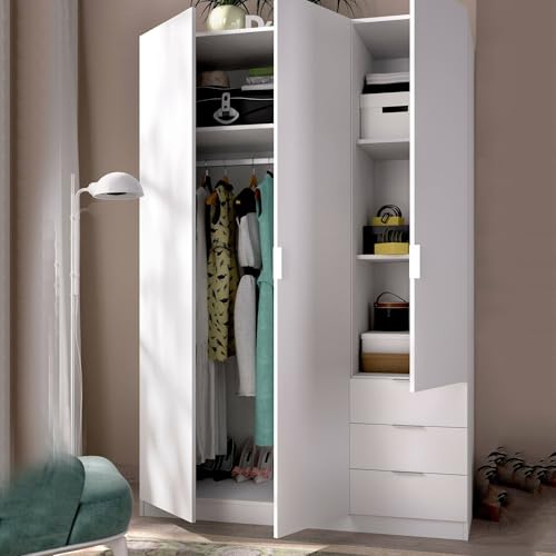 PRATICO E INNOVATIVO - Il suo design moderno ed elegante rende questo articolo perfetto da posizionare in un ambiente moderno e luminoso: è il prodotto ideale per chi è alla ricerca di un complemento d'arredo funzionale salvaspazio per il proprio appartamento - La colorazione bianco è molto moderna e allo stesso tempo si adatta con facilità a qualsiasi tipo di ambiente