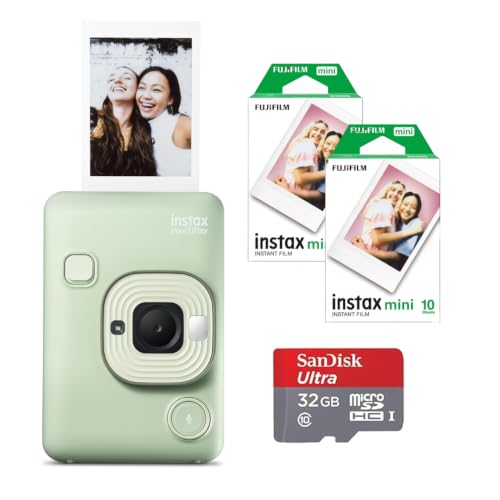Image of Fujifilm INSTAX Mini LIPLAY Hybrid Instant Camera (Matcha Green Starter Bundle)