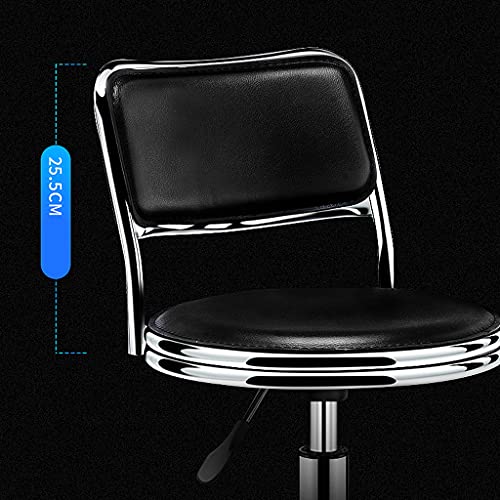 Chaises de bureau et tabouret de dessin réglable à roulettes noir - 4