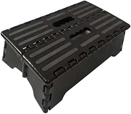 Loprt Folding Step Stool,Portable Carrying Handle Folding on The Car Assisted Step Stool for Elderly Pregnant Women Kids (Black)