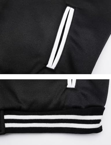 ACEFAST INC Kids Boys Girls Baseball Jacket Varsity Jacket Casual Sport Coat Cardigan Sweatshirt Uniforms Youth 2-13 Year4