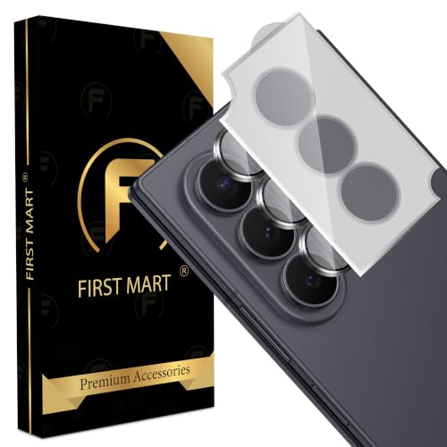Image of FIRST MART Camera Lens Protector for Samsung Galaxy Z Fold 8 Ultra | Black AR+AF Camera Rings with Auto-Align Frame, 9H Tempered Glass, Scratch Resistant, Case-Friendly | Pack of 1