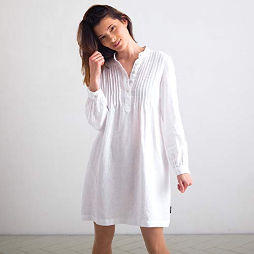 LinenMe Weiße Leinentunika Sofie