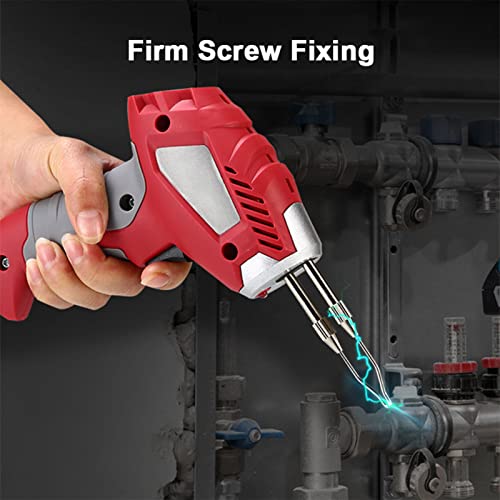 HISUEKIG 180W Lötpistole, Handlötkolben Kit mit Lötspitzen LED Licht, Komfortablem und Rutschfestem Griff, Steuerschalter und Kühllochdesign, zum Schweißen von Mobiltelefonen Chips