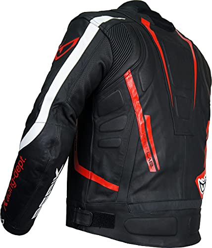 Amazon | BERIK COW LEATHER JACKET LJ-191326-BK RED 54 | ジャケット