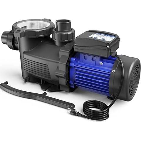 AQUASTRONG In/Above Ground Pool Pump, 3 HP with Timer, 115V, with High Flow, 9017GPH, Powerful Self Primming Swimming Pool Pumps with Filter Basket Cover