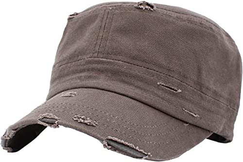 Image of Funky Junque Vintage Newsboy Cap, Women's Cadet Cabbie Hat | Cadet cap with vintage distressed look for casual outings, fall layering, denim looks & gifting