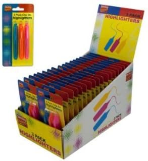 Sterling Stationary 3PK Clip On Highlighter, This is for 1- 3PK