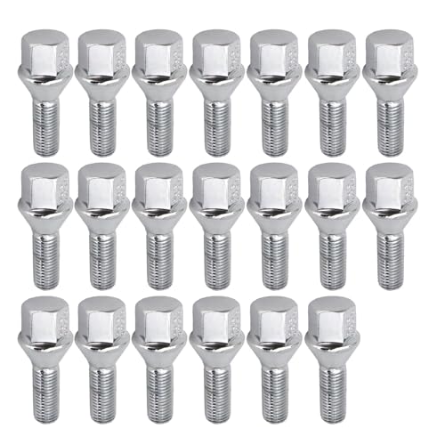 Pernos rueda M12X1.5 Hex 17 mm para llantas de Serie 5 E28 E34 E39 kit de 20 tuercas de acero coche