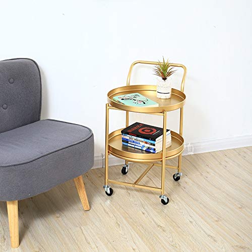 Nie dotyczy Stół metalowy Ruchomy stół do przechowywania Herbata Owoce Przekąski Talerz serwisowy Taca Łóżko Pokój dzienny Sofa boczna Double the comfort