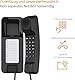Gigaset Desk 200 - Schnurgebundenes platzsparendes Telefon mit elastischem Kabel - 10 Kurzwahleinträge - Wahlwiederholung - MFV- oder Impulswahl einstellbar, schwarz [Deutsche Version]