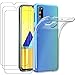 iVoler Custodia Cover per Samsung Galaxy M30s / M21 con 3 Pezzi Pellicola Vetro Temperato, Ultra Sottile Morbido TPU Trasparente Silicone Antiurto Protettiva Case