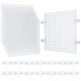 BENECREAT 8 Stück Aquarium Teiler Aus Kunststoff Mit 16 Saugnäpfen 30x30cm Großes Aquarium Isolationsgitterbrett Zum Trennen Verschiedener Fische Weiß