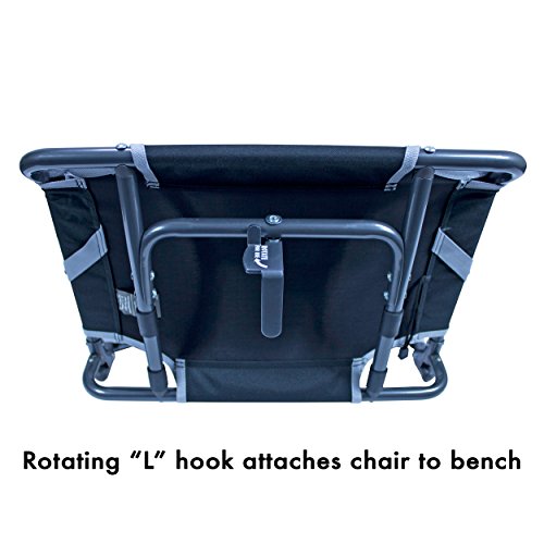 Gci Outdoor Big Comfort Wide Stadium Chair With Adjustable Backrest, Black #TOP2