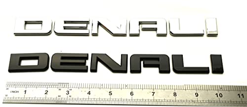 Image of 3pcs Denali Nameplate Emblems Badge Replacement for Gm 07-16 Yukon Sierra Terrain (Glossy Black)