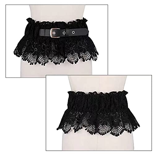 Ayliss Women Elastic Wide Belt Lace Stretchy Wide Waist Dress Belt Fashion Cinch Stretch Waistband Retro Trendy Ladies Belt4