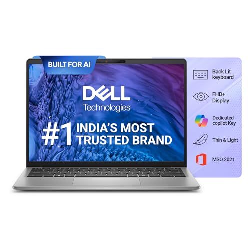 Image of Dell Inspiron 5441 Laptop, Built-in AI Snapdragon X Plus X1P-42-100 8C Processor /16GB / 512GB SSD / 14 inch (35.56cm) 300 Nits FHD Display /Backlit KB /Windows 11 + MSO'21 /15 Month McAfee /Titan Gray /1.53kg