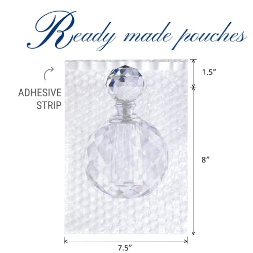 Alternium Self Seal Bubble Pouches 7.5X8" 50 Pack - Bubble Cushioning Wrap Pockets With Adhesive In Perforated Rolls - Small Bubble Bags For Shipping - Quality Packing Material And Moving Supplies #TOP3