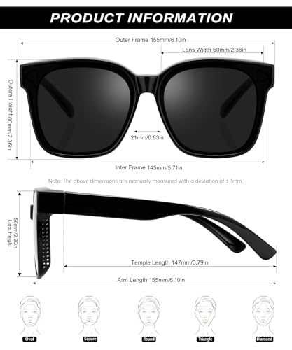 KALIYADI Fit-Over-Glasses Polarized Sunglasses-for-Women Wrap-Around-Sunglasses: Mens Polarized Sunglasses UV400 Protection4