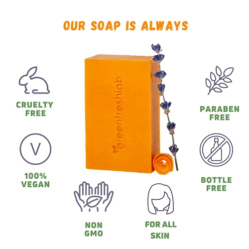 Citrus Lavender Soap Bar With 85% Organic Ingredients, Soothing For All Skin Types With Orange Peel, Energizing & Refreshing, Hydrating & Moisturizing, Vegan & Cruelty Free, 4 Oz #TOP6